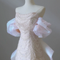 Romantic Blush Pink Prom Gown , Beaded Glitter Tulle Trail Bodycon Maxi Evening Dress RS1544
