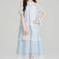 French design lace halter dress holiday style beautiful off-shoulder long dress R2399