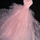 Pink strapless fitted waist ball gown/bridal dress R8744