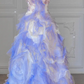 Purple Tube Top Fitted-Waist Slim-Fit A-Line Prom Dress / Bridal Gown R5898