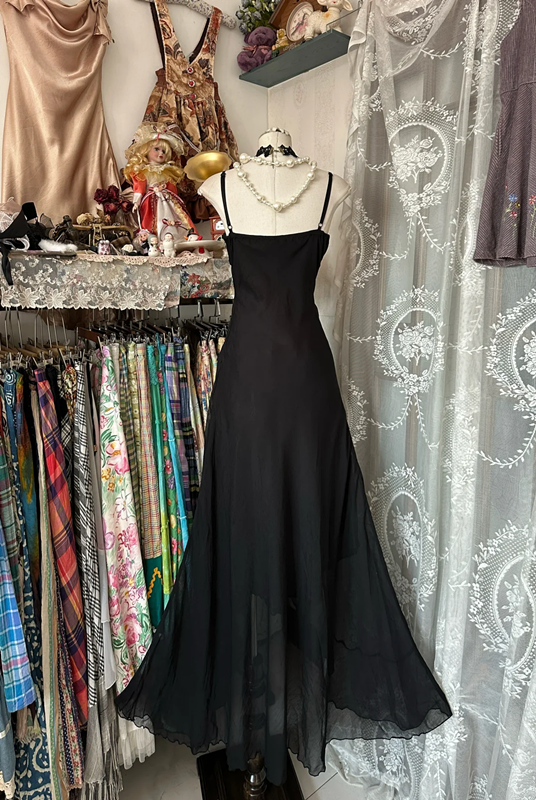 Black halter-neck fitted elegant long dress, ball gown R6258
