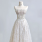 White strapless, fitted waist, heavily embellished, sexy long ball gown R8203