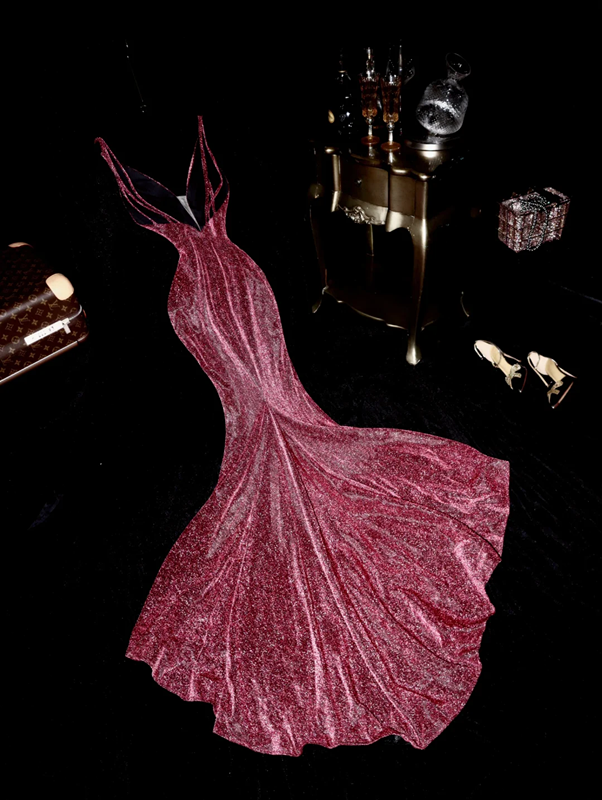 Dreamy pink halter-neck bodycon long ball gown, alluring and sexy R6937