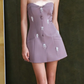 Purple tube top waist elegant high-end short skirt homecoming dress R4598