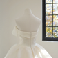 Off-white strapless fitted waist slim-fitting ball gown/bridal dress R8529