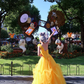 Yellow one-shoulder fitted waist long ball gown/bridal dress R8560