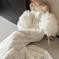 White strapless lace waist slim elegant fishtail sexy long dress bridal gown R6059