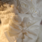 White strapless, fitted waist, elegantly embellished long ball gown/bridal dress R7270