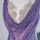 Purple halter neck, fitted waist, sexy long ball gown R9014