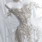 Ivory white strapless fitted waist slim fishtail long ball gown R8433