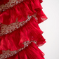 Red strapless fitted long ball gown/bridal dress R8894