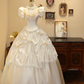 White fitted ball gown with a full skirt, perfect for a wedding R7170