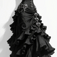 Black strapless fitted long ball gown R7210