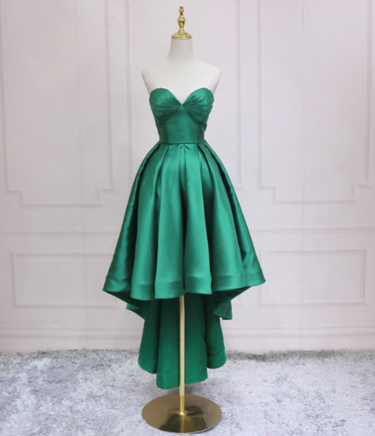Minimalist Green Homecoming Dress , Silky Satin Corset Mini Evening Dress RS1445