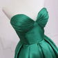 Minimalist Green Homecoming Dress , Silky Satin Corset Mini Evening Dress RS1445