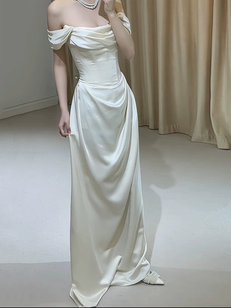 Elegant Evening Gowns Off Shoulder Long Prom Dress     S7215