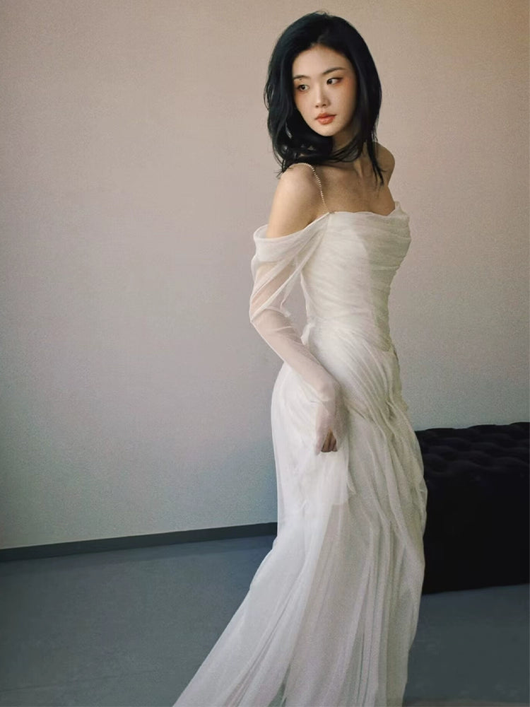 Elegant Evening Gowns Off Shoulder Long Prom Dress     S7217