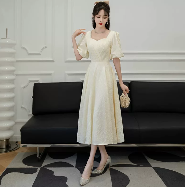 Gentle White Prom Gown , Silky Minimalist Corset Maxi Evening Dress RS1587