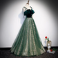 Gorgeous Bud Green Prom Gown , Tulle Embroidered Dreamy Corset Maxi Evening Dress RS1589
