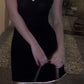 Black suspender waist hip skirt homecoming dress R3219