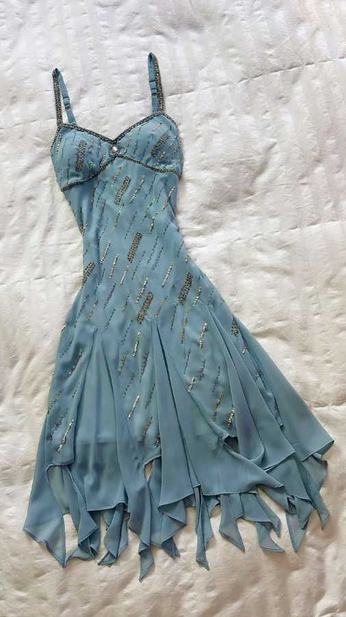 Green Retro Homecoming Dress , Flowy Chiffon Embroidered Corset Short Prom Dress Cami Dress RS1603