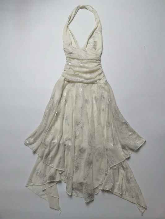 Ivory Fresh Homecoming Dress , Flowy Printed Patterns Glitter Corset Short Prom Dress Summer Dress RS1605