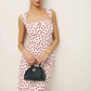 French retro polka dot print suspender dress summer waist slim long dress R2920