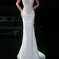 Elegant Mermaid Long Wedding Dress Embroidery White Strapless Bridal Dress RS138