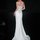 Elegant Mermaid Long Wedding Dress Embroidery White Strapless Bridal Dress RS138