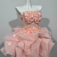 Dreamy Pink Homecoming Dress , Tulle Floral Decor Romantic Corset Short Prom Dress RS1620