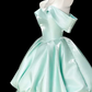 Mint Green Elegant Prom Gown , Satin Tiered Maxi Evening Dress Birthday Dress RS1631