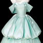 Mint Green Elegant Prom Gown , Satin Tiered Maxi Evening Dress Birthday Dress RS1631