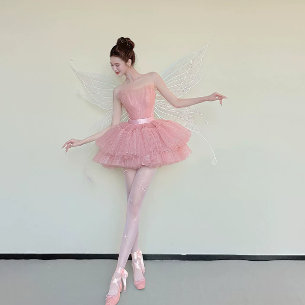 Elegant Pink Homecoming Dress , Tulle Tiered Romantic Corset Short Prom Dress RS1621