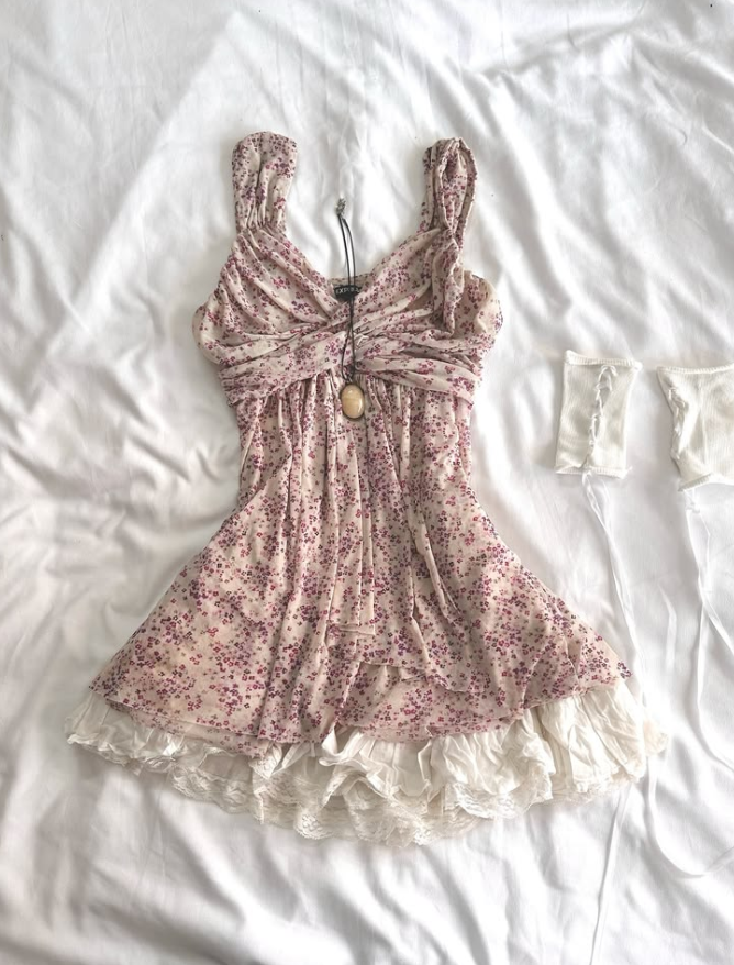 Retro Purple Homecoming Dress , Chiffon Floral Corset Mini Summer Dress RS1658