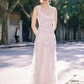 Fresh White Mermaid Square Wedding Dress with Lace Embroidery RS142