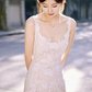 Fresh White Mermaid Square Wedding Dress with Lace Embroidery RS142