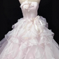 Dreamy Blush Pink Prom Gown , Tulle Pleated Corset Maxi Evening Dress Birthday Dress RS1651
