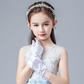 Girls Gloves Lace Bow Satin Elastic Children Flower Girl Dress Performance Dance Etiquette     S6246