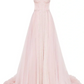 Light pink halter-neck fitted long ball gown/bridal dress R8561