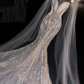 Light yellow sleeveless fitted waist bodycon mermaid skirt long ball gown/bridal dress R8716