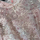 Pink floral print fitted midi ball gown R6858