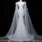 Light silver strapless, fitted waist, bodycon sexy long ball gown, bridal dress R8955