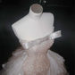 Pink sequined tube top sexy long skirt with waist, prom dress R5664