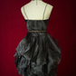 Black tube top pleated waist bud skirt short skirt homecoming dress R5008