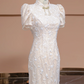 Light nude pink fitted long ball gown, bridal dress R8317