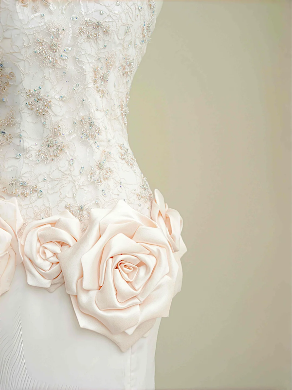 Pink sleeveless waist elegant long dress, prom dress R5628