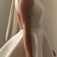 White sleeveless backless sexy waist A-line short skirt homecoming dress R5588