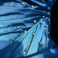 Blue suspender waist slim pleated bud skirt short skirt homecoming dress R4967