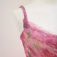 Pink floral print, fitted waist, full skirt, long ball gown, bridal dress R8464