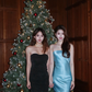 Light blue strapless, fitted long ball gown R7058
